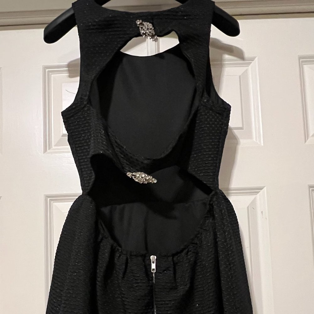 Cutout Black Mini Dress